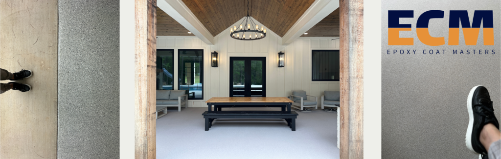 Close-up of textured quartz flooring used for outdoor patio spaces in Lindale, TX