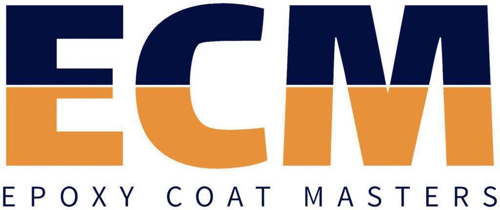 Epoxy Coat Masters logo in navy and orange