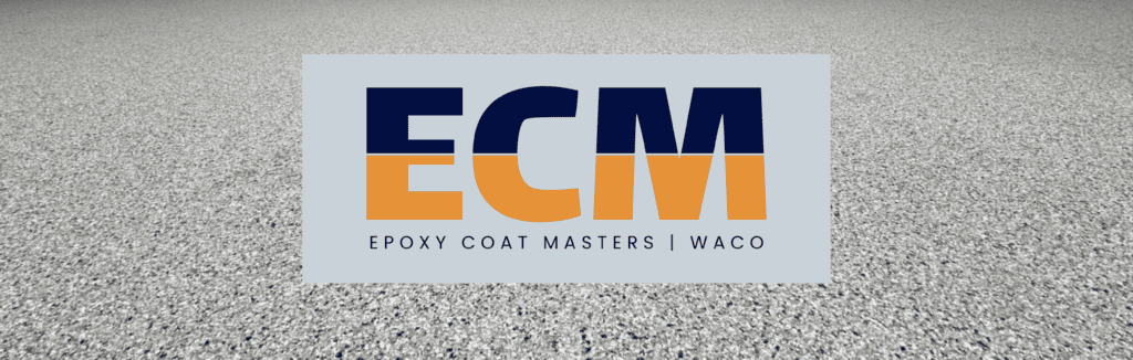 Epoxy Coat Masters logo on a textured grey surface.